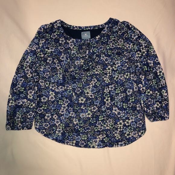 GAP Factory Other - Baby Gap Factory Navy Floral Top 18-24M